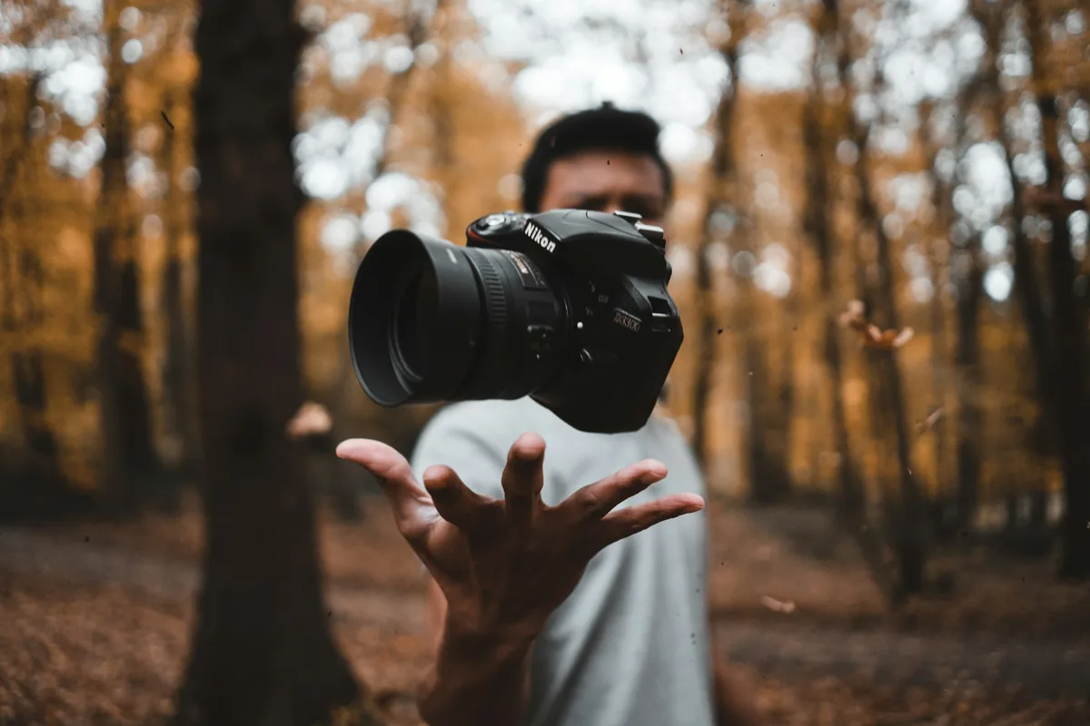 DSLR camera photographed as a clean product still