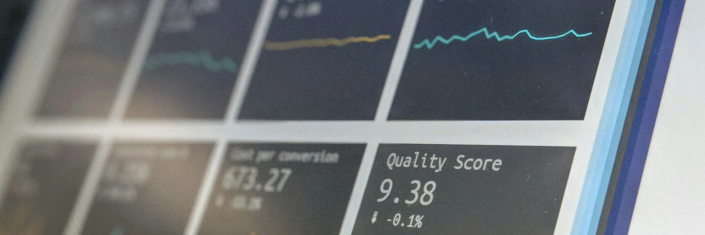 A service dashboard showing live metrics and trend charts