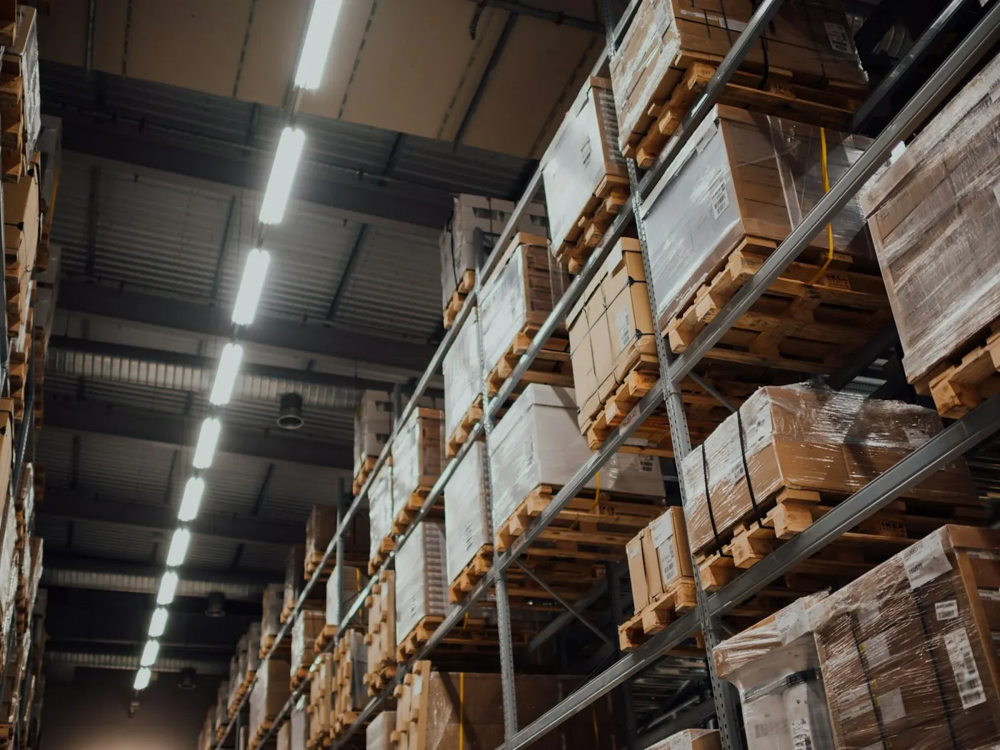Pallet racking inside a SwiftRoute contract warehouse